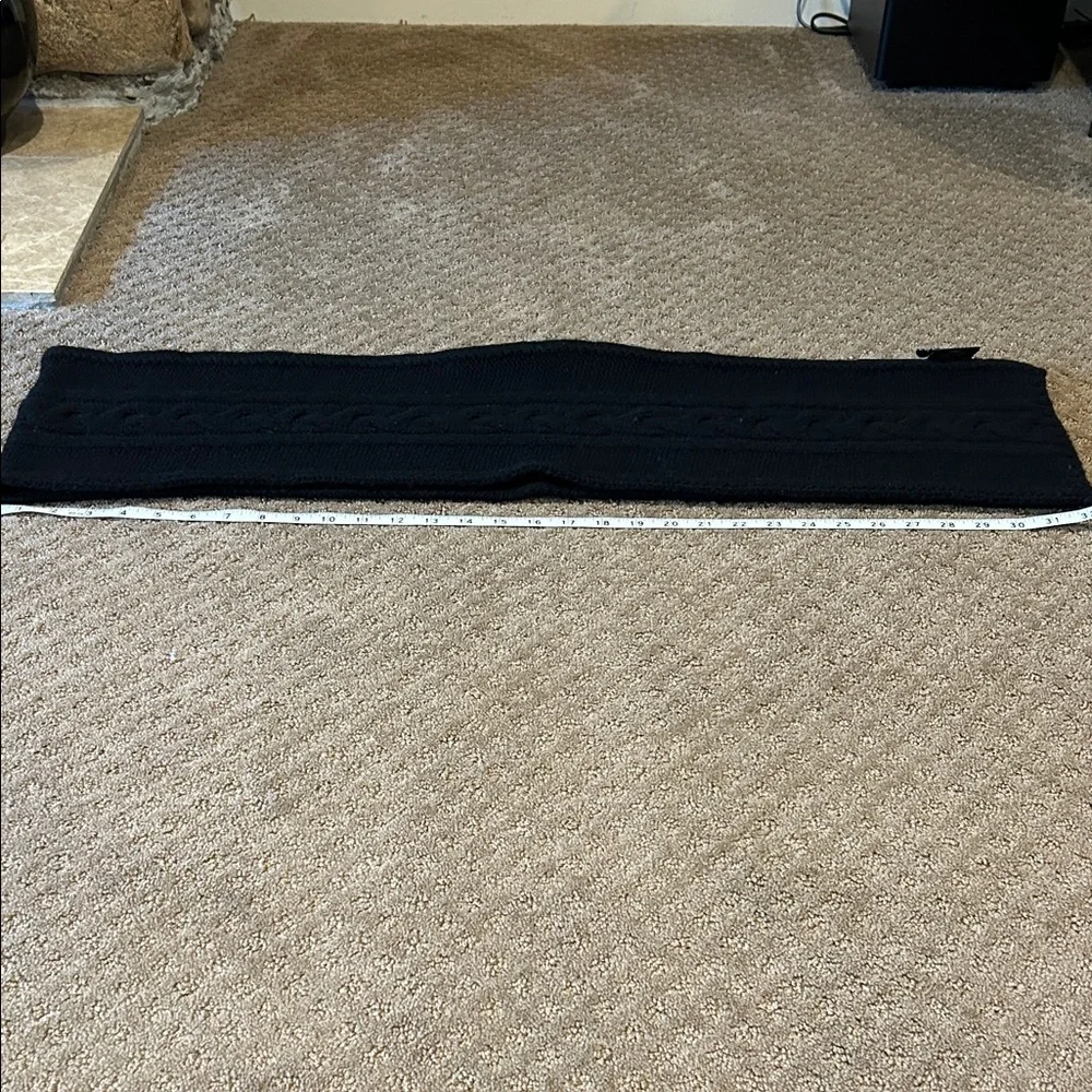 NWT Brooks Brothers “346” Black Cable Knit Wool Scarf 64X8.5 Without Box & Bag
